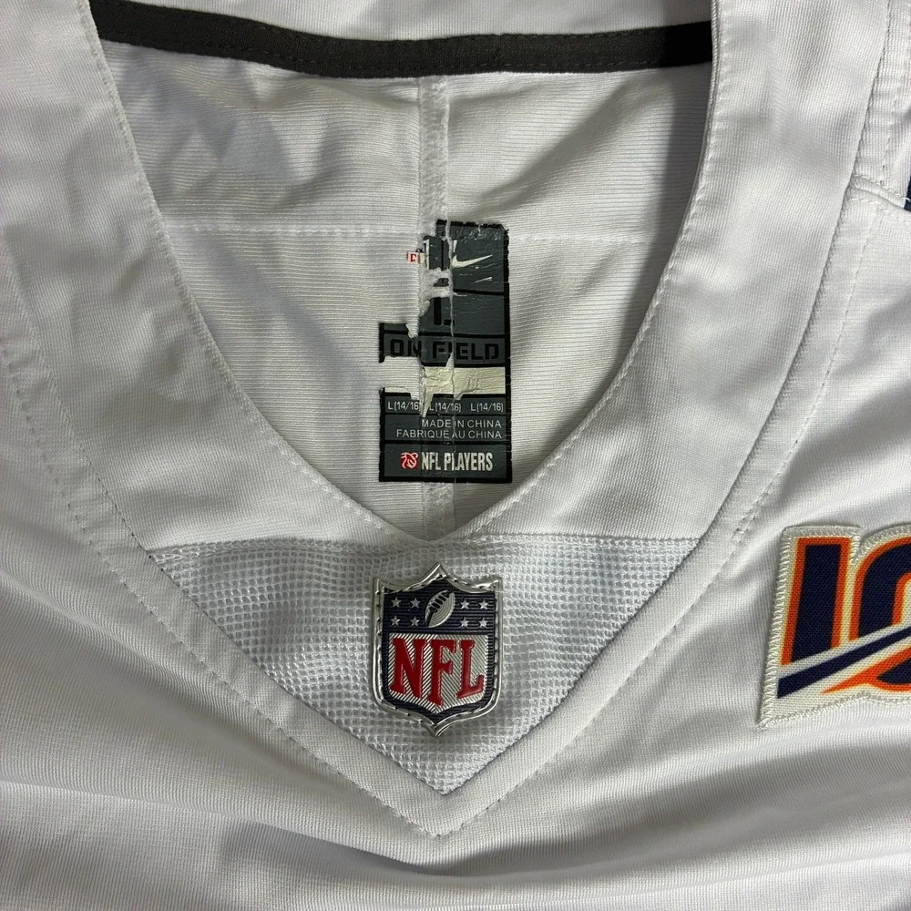 Nike Chicago Bears NFL 100th Anniversary Jersey Youth Large Justin Fields White